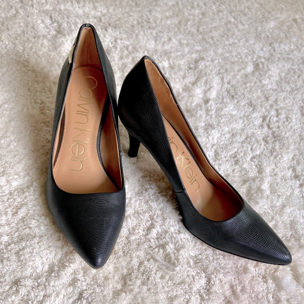 BOGO - Calvin Klein Black Leather Pumps
